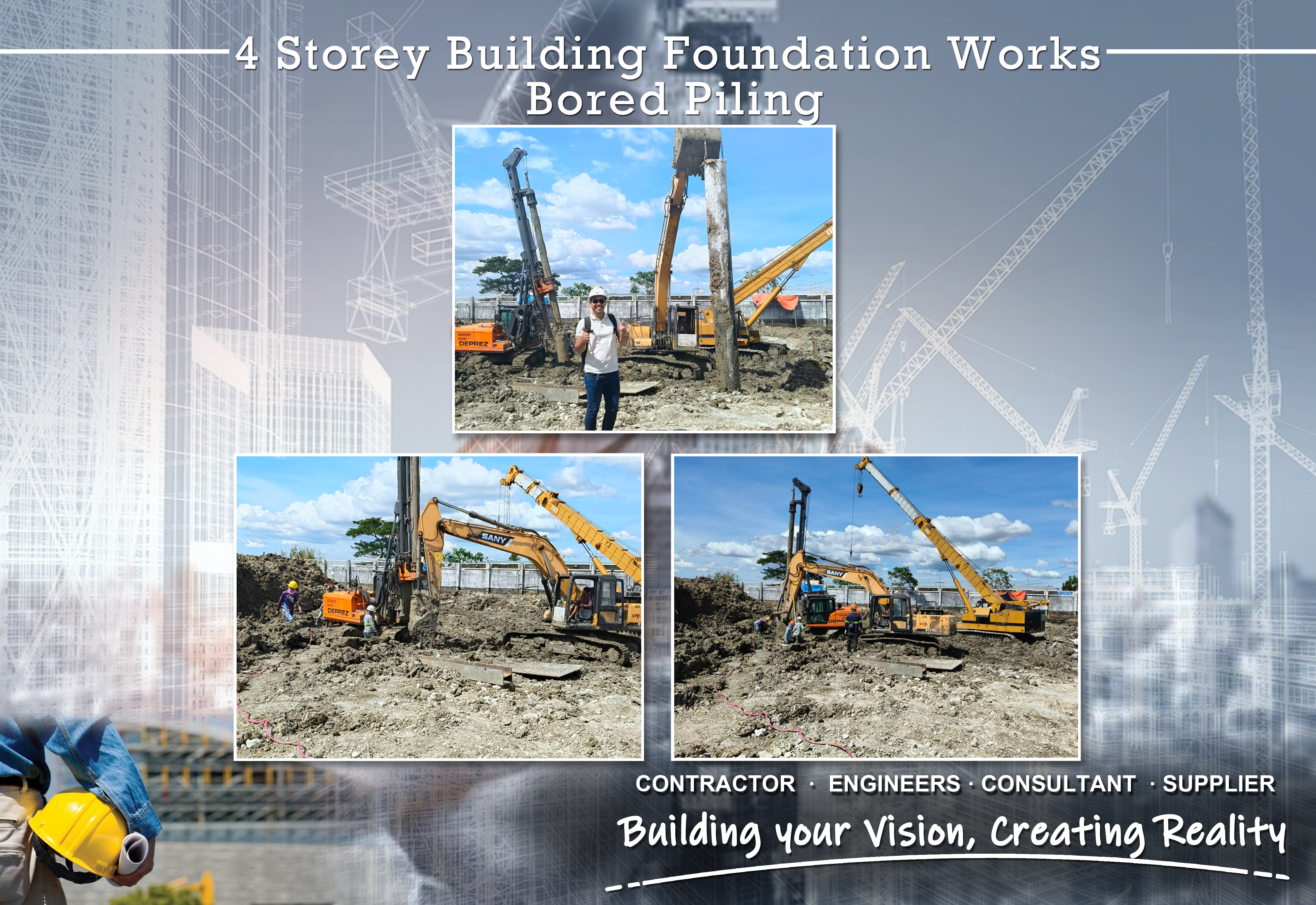 4 Storey  Building Foundation Works Bored Piling